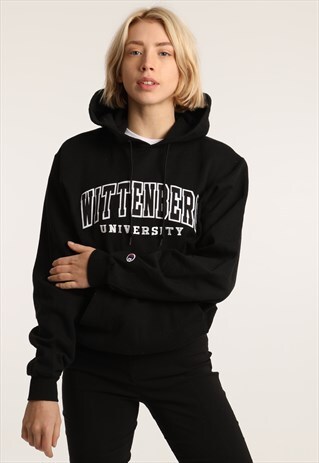 90S CHAMPION EMBROIDERED COLLEGE HOODIE