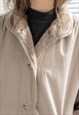 VINTAGE 80'S BEIGE WARM TRENCH STYLE COAT