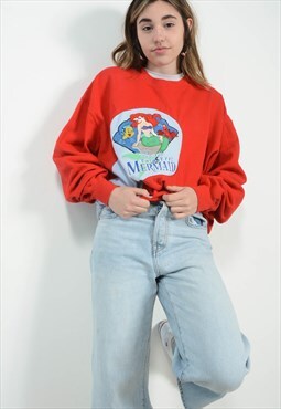 Vintage 90s Disney Sweatshirt Red Reworked