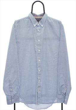 Vintage Tommy Hilfiger Blue Patterned Shirt Womens