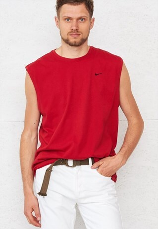 VINTAGE RED NIKE TANK TOP