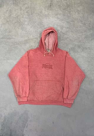 PUMA HOODIE PULLOVER EMBROIDERED LOGO SWEATSHIRT