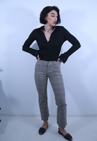 CHECKED JEANS