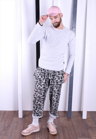 VINTAGE 90S PATTERNED CRAZY PRINT TROUSERS. UNISEX. GYM