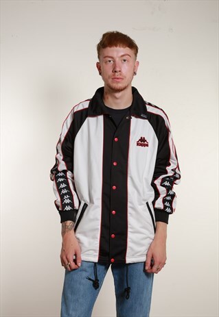 90'S KAPPA WHITE TRACK JACKET - L