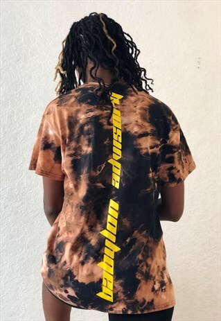 BAAD T-SHIRT BLACK TIE&DYE BABYLON ADVISORY