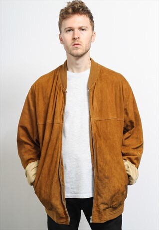 VINTAGE SUEDE BOMBER JACKET