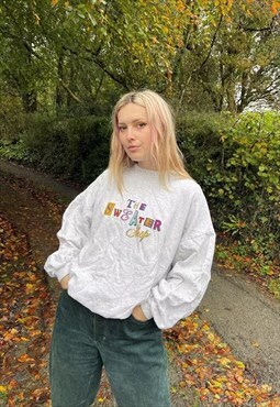 Vintage 90s Rare The Sweater Shop Embroidered Sweatshirt