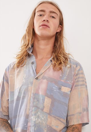 VINTAGE PATTERNED FESTIVAL SHORT SLEEVE SHIRT