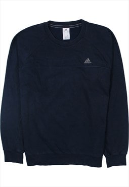 Vintage 90's Adidas Sweatshirt Crew Neck Heavyweight Navy