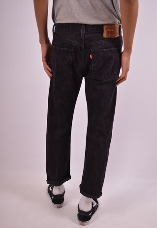 LEVI'S 501 MENS VINTAGE JEANS W34 L29 BLACK 90S