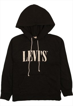 Levi's 90's Spellout Pullover Hoodie Small Black