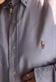 VINTAGE 90S LILAC PURPLE PURE THICK CRISP COTTON SHIRT