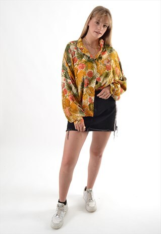 YELLOW LIGHTWEIGHT PATTERN JACKET GFJ490