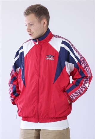 VINTAGE MENS UMBRO STRIPES LOGO SUIT JACKET