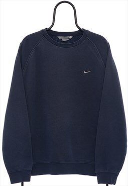 Vintage Nike Logo Navy Sweatshirt Mens