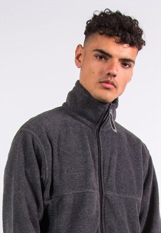 COLUMBIA GREY ZIP FASTEN FLEECE