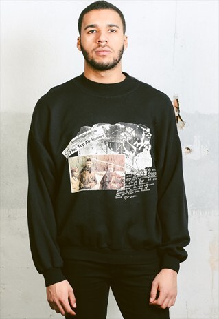 VINTAGE BLACK GRAPHIC SWEATSHIRT