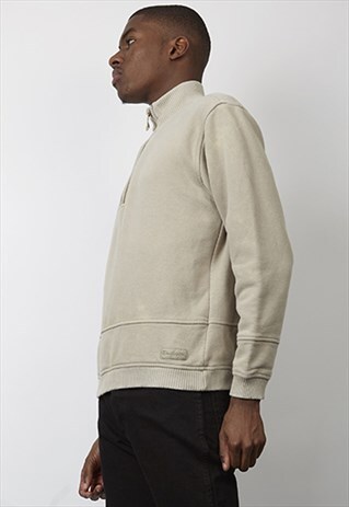 90'S VINTAGE BEIGE CHAMPION ZIP UP SWEATER