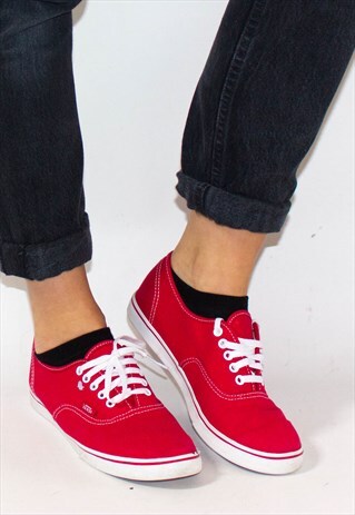 VINTAGE RED 90S VANS TRAINERS