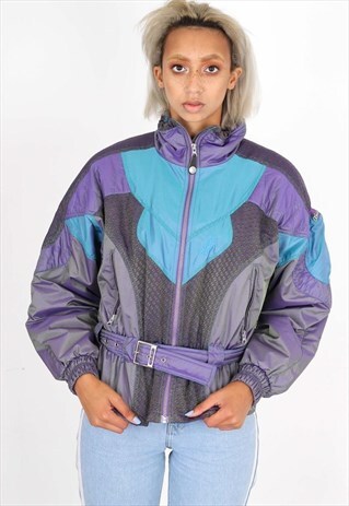 VINTAGE COLOUR BLOCK SKI JACKET
