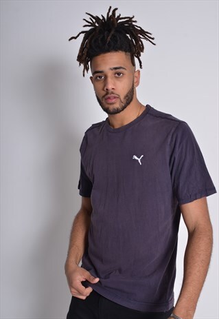 VINTAGE PUMA CREW NECK T-SHIRT BLUE