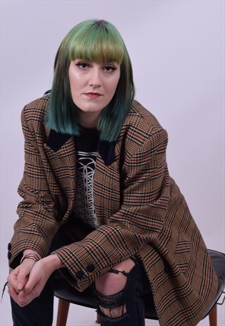 VINTAGE 90'S HOUND TOOTH BOYFRIEND BLAZER SIZE LARGE