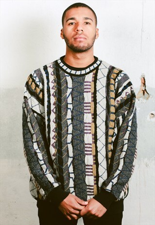 VINTAGE COOGI STYLE PATTERNED JUMPER