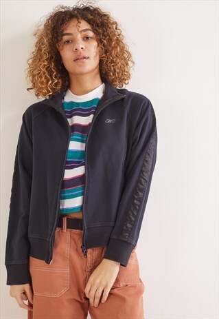 VINTAGE REEBOK ZIP-UP SWEATSHIRT BLACK