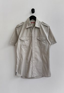 Vintage Prada Short Sleeve Military Shirt