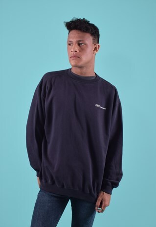NAVY REEBOK EMBROIDERED SWEATSHIRT