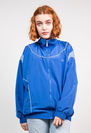 90'S VINTAGE BLUE ADIDAS TRACKSUIT JACKET TOP