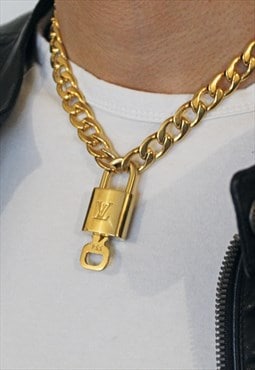 Reworked Louis Vuitton Padlock with Chunky Necklace