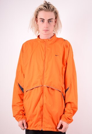 NIKE MENS VINTAGE TRACKSUIT TOP JACKET XXXL ORANGE 90S