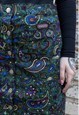 PAISLEY GREEN ONE BUTTON UP SKIRT 