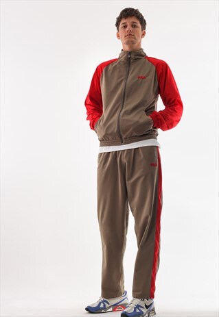 VINTAGE FILA JACKET AND PANTS 90S BROWN RED