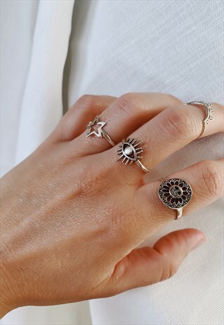 SILVER SUN RING