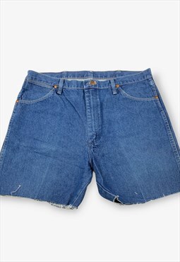 Vintage Wrangler Cut Off Denim Shorts Dark Blue W38 BV18310