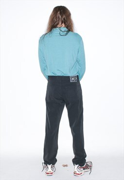 Vintage 90s straight trousers in black