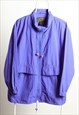 EDDIE BAUER VINTAGE WINDBREAKER SHELL JACKET PURPLE SIZE L