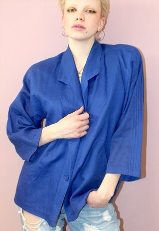 VINTAGE 80S UNIQUE BLUE BLAZER ALTERNATE OCCASION WEAR