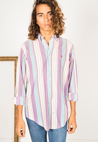VINTAGE 80S POLO RALPH LAUREN SHIRT / R0141