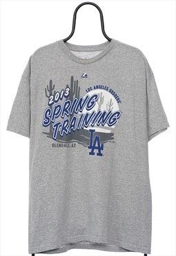 Majestic MLB LA Dodgers Graphic Grey TShirt Womens