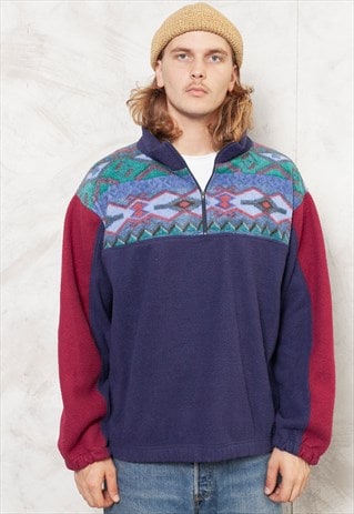 aztec quarter zip pullover