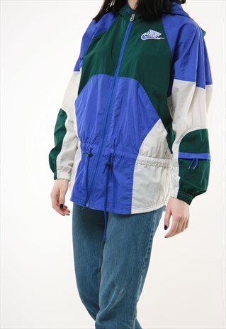 90S VINTAGE VTG NIKE BIG LOGO SPELL OUT SHELL JACKET 312