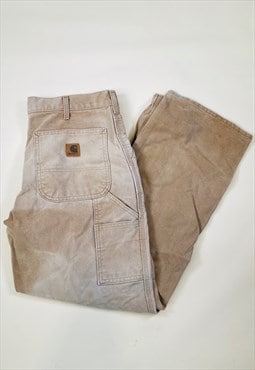 Vintage Rare 90s Carhartt Brown Fade jeans 32x30