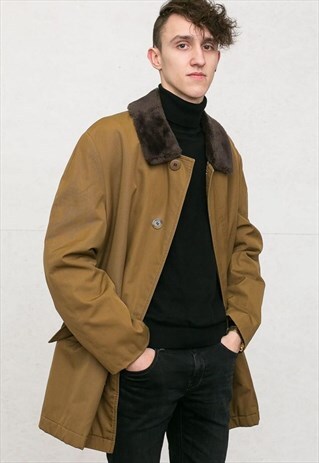 VINTAGE BROWN SHERPA JACKET COAT