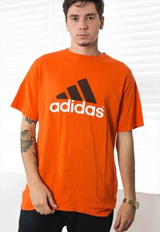 VINTAGE ADIDAS T-SHIRT LOGO 90S M 7.8
