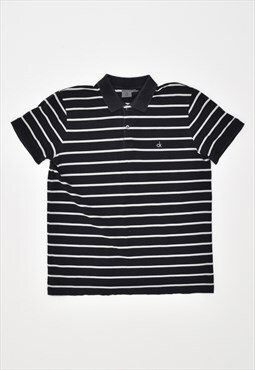 Vintage 00's Y2K Calvin Klein Polo Shirt Stripes Black