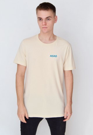 BEIGE XOXO (BLUE) T-SHIRT